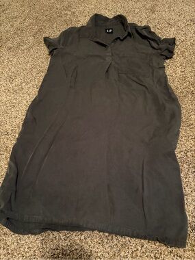 GAP Dark Charcoal Polo Shirt Dress